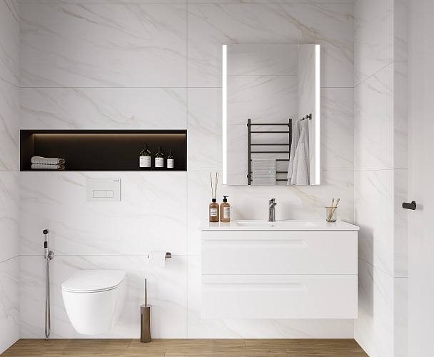 Calacatta Clarity Gold Керамогранит белый 60х120 Матовый